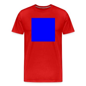 bleu carré - T-shirt bio Premium Homme - rouge - Devant - Damien (186cm)