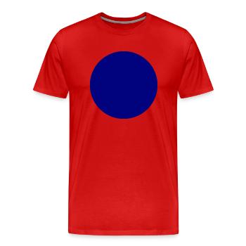 cercle bleu - T-shirt bio Premium Homme - rouge - Devant - Damien (186cm)