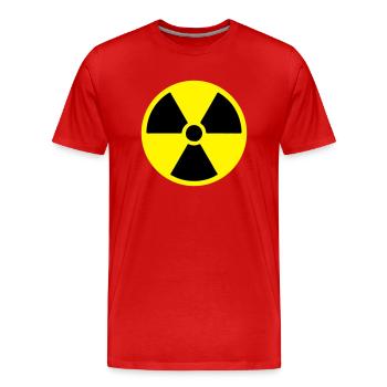 radioactive - T-shirt bio Premium Homme - rouge - Devant - Damien (186cm)