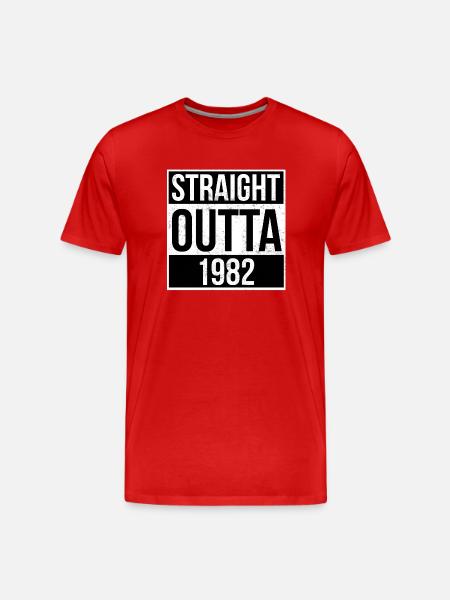 Straight outta 1982 - Men's Premium Organic T-Shirt - red