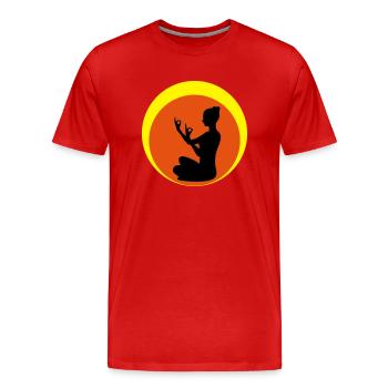 Joga - Männer Premium Bio T-Shirt - Rot - Vorne - Damien (186cm)