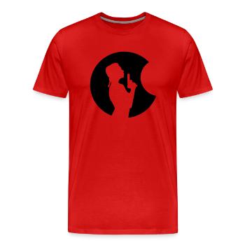 Shooting Star - Männer Premium Bio T-Shirt - Rot - Vorne - Damien (186cm)