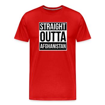 Straight Outta Afghanistan! - T-shirt bio Premium Homme - rouge - Devant - Damien (186cm)