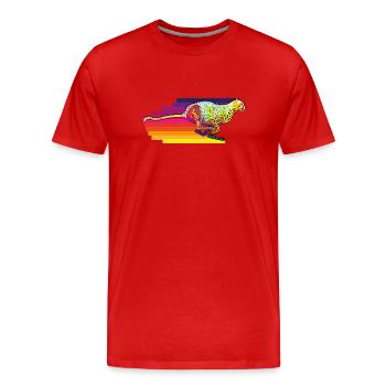Gepart in Action - Männer Premium Bio T-Shirt - Rot - Vorne - Damien (186cm)