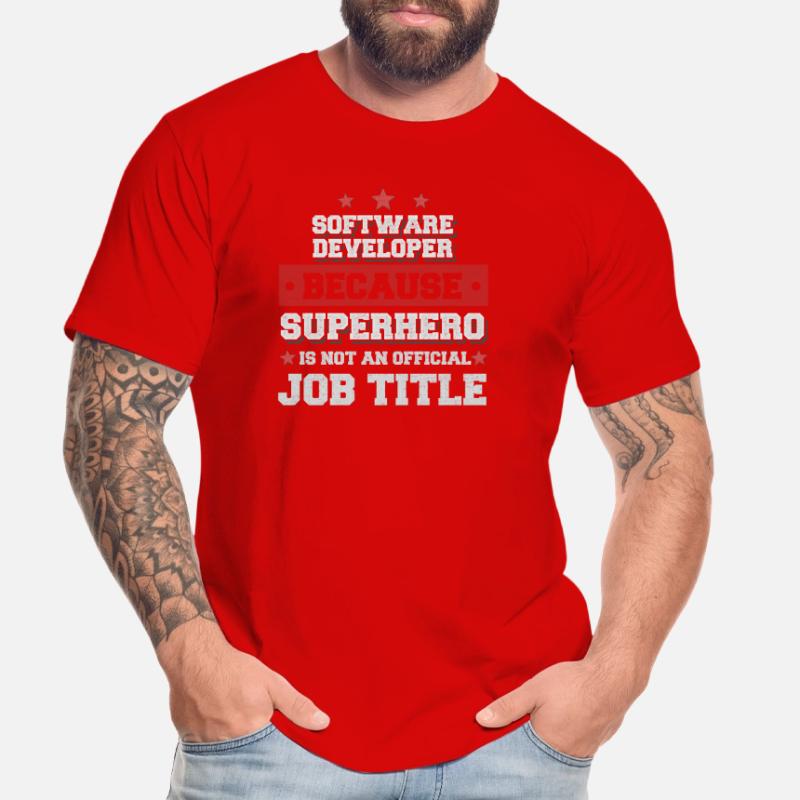 Software Developer Superhero Shirt Men's Premium Organic T-Shirt