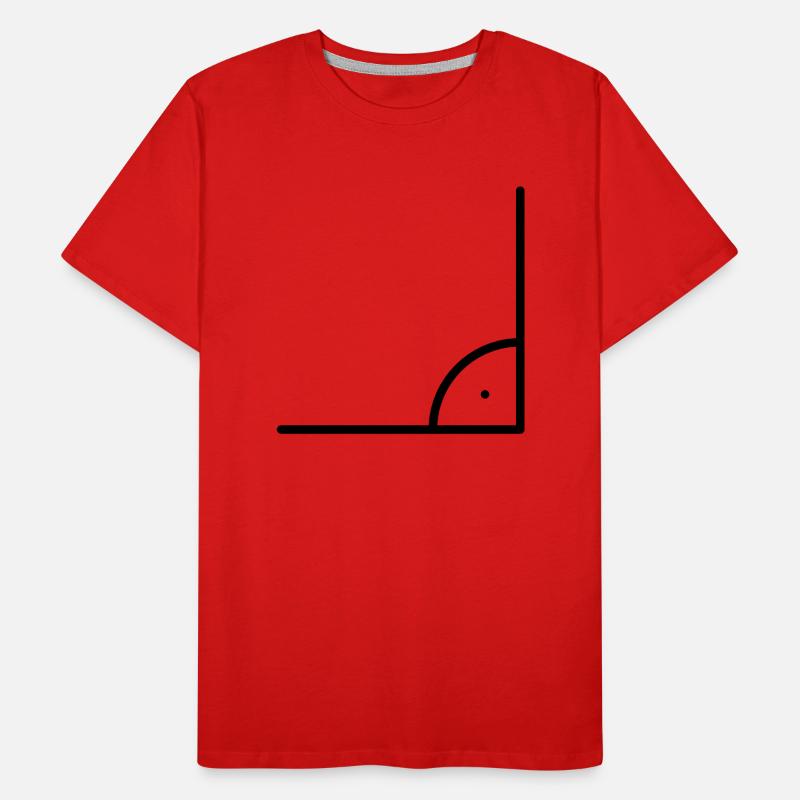 Mathematics icon - right angle Men's Premium Organic T-Shirt