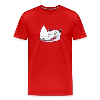 Rhino - Männer Premium Bio T-Shirt - Rot - Vorne - Damien (186cm)