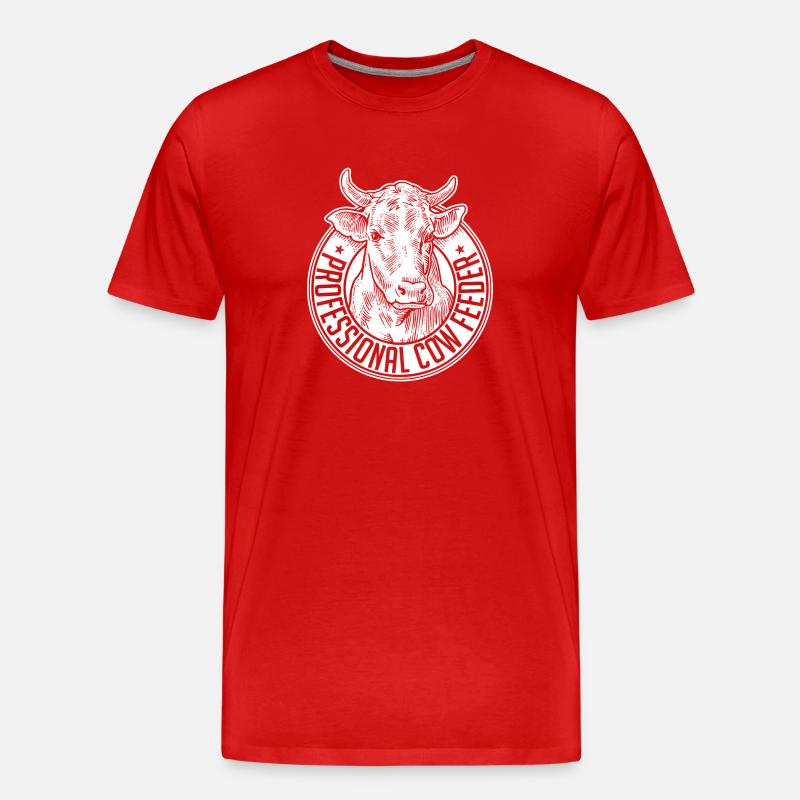 Professional cow feeder - Männer Premium Bio T-Shirt - Rot