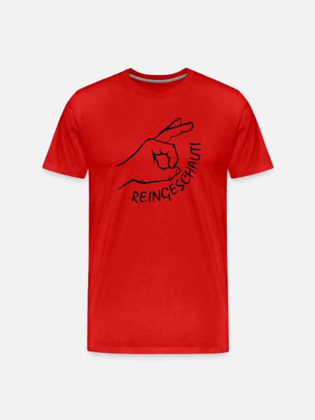 Reingeschaut - Männer Premium Bio T-Shirt - Rot
