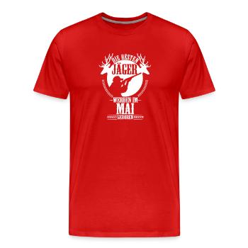 Jäger Jagen Geschenk Geburtstag Mai - Männer Premium Bio T-Shirt - Rot - Vorne - Damien (186cm)