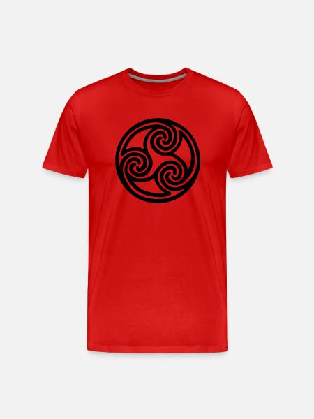 Triskele 1farbig - Men's Premium Organic T-Shirt - red