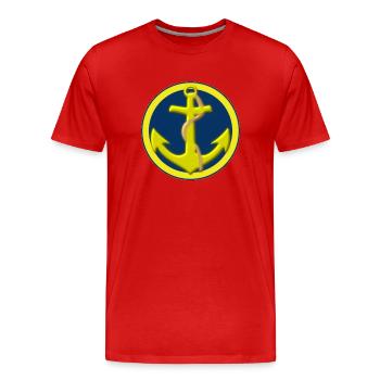 troupes marine - T-shirt bio Premium Homme - rouge - Devant - Damien (186cm)