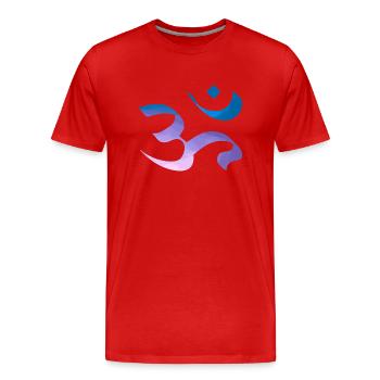 om - Männer Premium Bio T-Shirt - Rot - Vorne - Damien (186cm)
