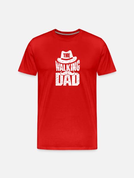 Le papa marche - T-shirt bio Premium Homme - rouge