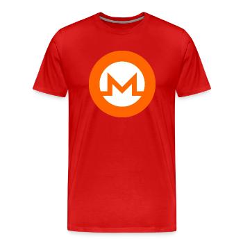 monero - T-shirt bio Premium Homme - rouge - Devant - Damien (186cm)