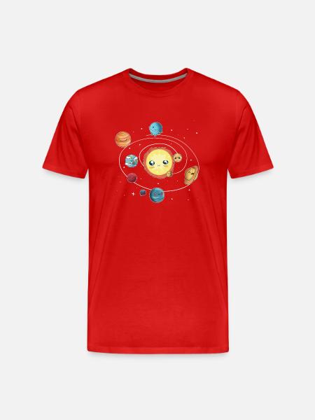 the solar system - Men's Premium Organic T-Shirt - red