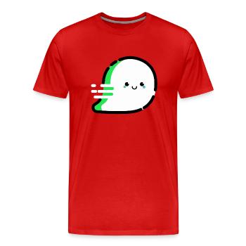 Cartoon / fantôme comique très sympathique - T-shirt bio Premium Homme - rouge - Devant - Damien (186cm)