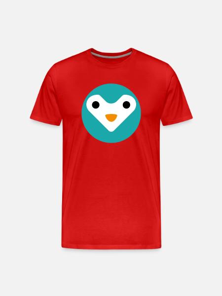 Minimalist sweet owl - Men's Premium Organic T-Shirt - red