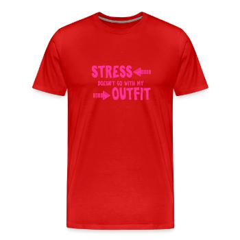 OUTFIT - Männer Premium Bio T-Shirt - Rot - Vorne - Damien (186cm)