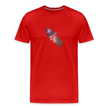 Supernova étoilée peintre univers Etoiles 01 - T-shirt bio Premium Homme - rouge - Devant - Damien (186cm)