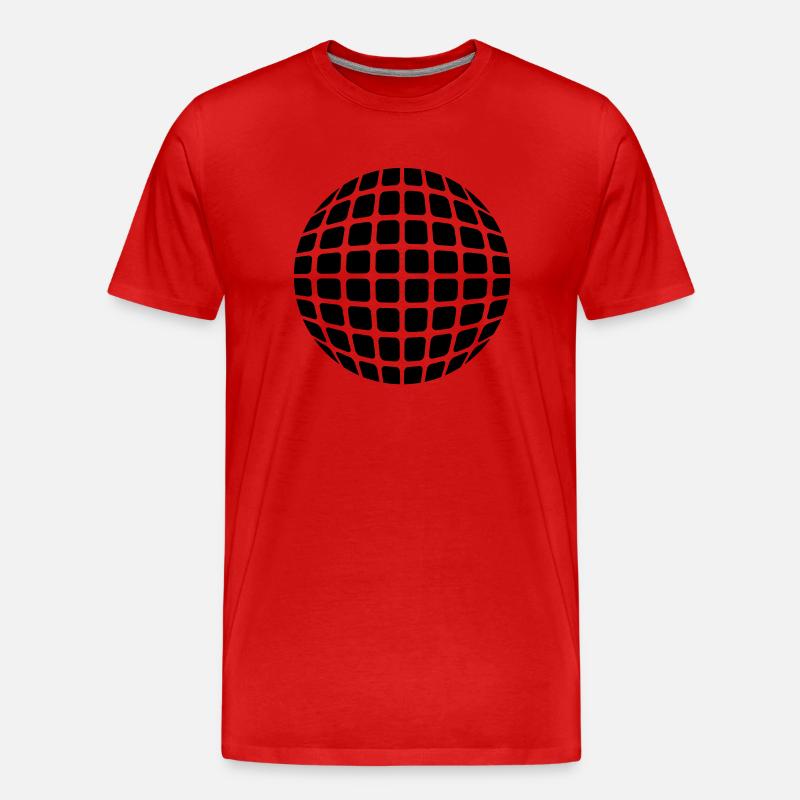 Diskokugel - Männer Premium Bio T-Shirt - Rot