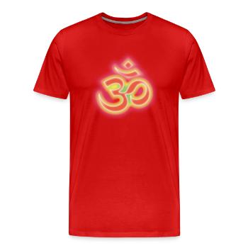 aum_om_inline_alegria1a - Männer Premium Bio T-Shirt - Rot - Vorne - Damien (186cm)