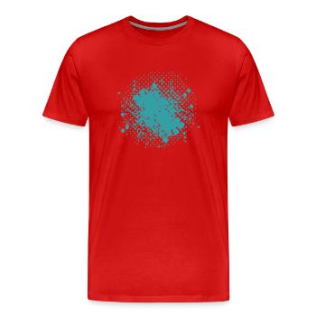 Vector background eu - Men's Premium Organic T-Shirt - red - Front - Damien (186cm)