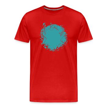 Vector background eu - Men's Premium Organic T-Shirt - red - Front - Damien (186cm)