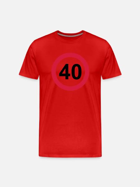 40er - Männer Premium Bio T-Shirt - Rot