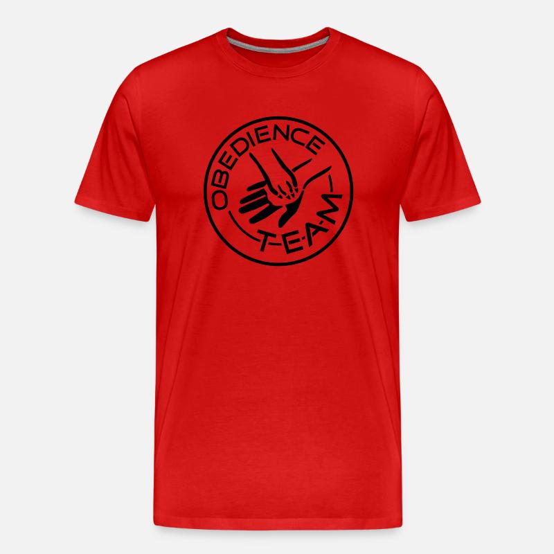 obedienceteam2 - Männer Premium Bio T-Shirt - Rot