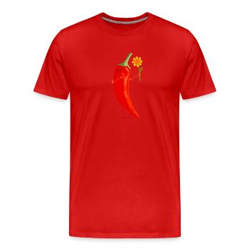 Mrs. Chili - Men's Premium Organic T-Shirt - red - Front - Damien (186cm)