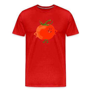 Tomate - T-shirt bio Premium Homme - rouge - Devant - Damien (186cm)
