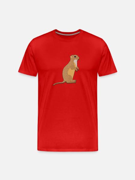 Ground squirrel is - Men's Premium Organic T-Shirt - red