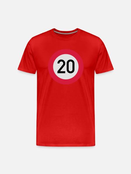 verkehrsschild_20___f3 - T-shirt bio Premium Homme - rouge