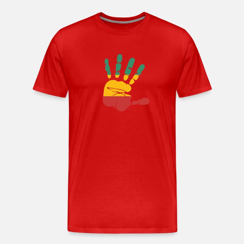 Reggae - Männer Premium Bio T-Shirt - Rot