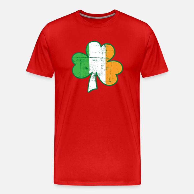 Irish flag de - Männer Premium Bio T-Shirt - Rot
