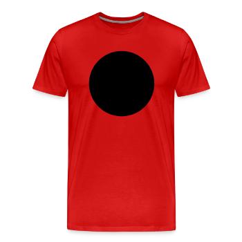 Button Background__V001 - Männer Premium Bio T-Shirt - Rot - Vorne - Damien (186cm)