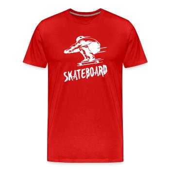 Skateboard - Männer Premium Bio T-Shirt - Rot - Vorne - Damien (186cm)