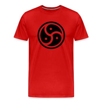 Sex__V018 - Men's Premium Organic T-Shirt - red - Front - Damien (186cm)