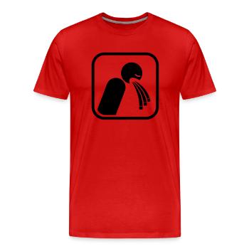 kotzen__f1 - Männer Premium Bio T-Shirt - Rot - Vorne - Damien (186cm)
