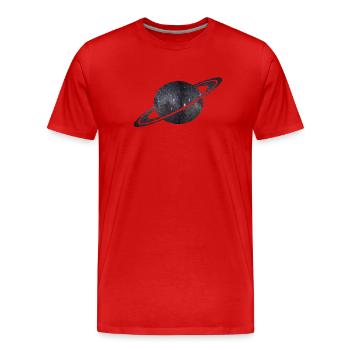 Saturn - Männer Premium Bio T-Shirt - Rot - Vorne - Damien (186cm)