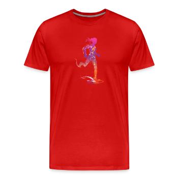 cross-country féminin de - T-shirt bio Premium Homme - rouge - Devant - Damien (186cm)