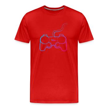 Controller Graffiti - Men's Premium Organic T-Shirt - red - Front - Damien (186cm)