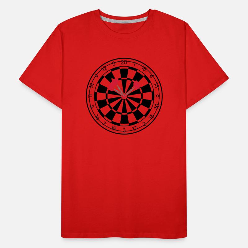 Triples Bulls Eye Jeu de fléchette Fléchettes T-shirt bio Premium Homme