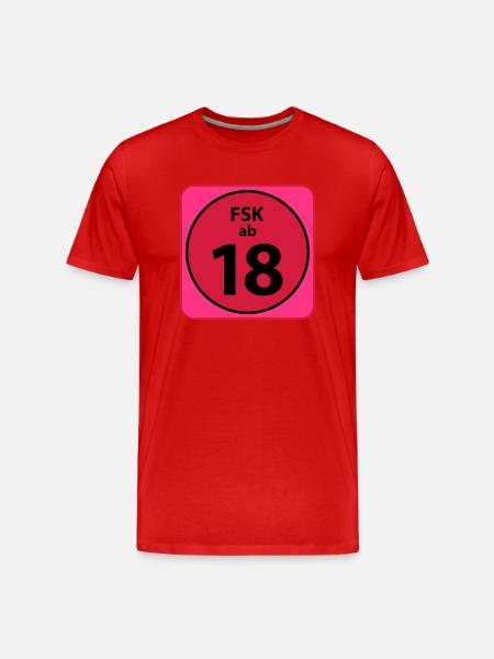 fsk_18 altersbegrenzung - Männer Premium Bio T-Shirt - Rot