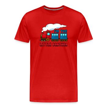 I'm the little brother - Men's Premium Organic T-Shirt - red - Front - Damien (186cm)