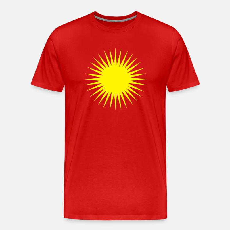 sun1 - Männer Premium Bio T-Shirt - Rot