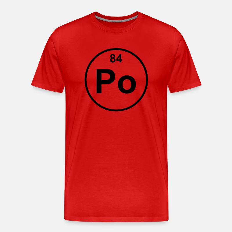 Element 84 - po (polonium) - Minimal - Männer Premium Bio T-Shirt - Rot