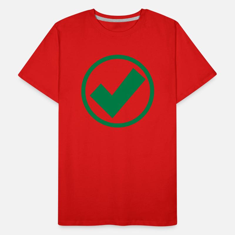 check mark Men's Premium Organic T-Shirt