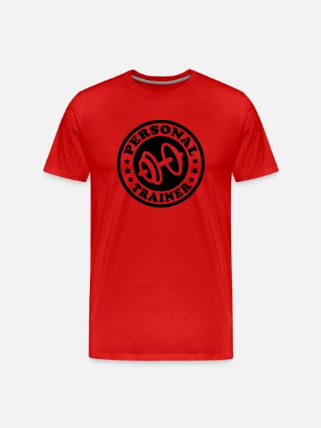Personal Trainer (stamp) - Men's Premium Organic T-Shirt - red